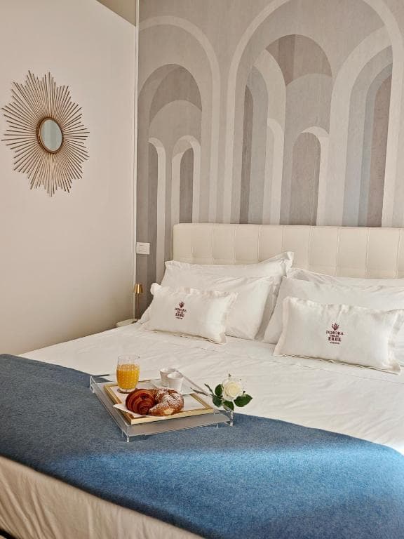 Bedroom Detail: Bed with Breakfast Tray